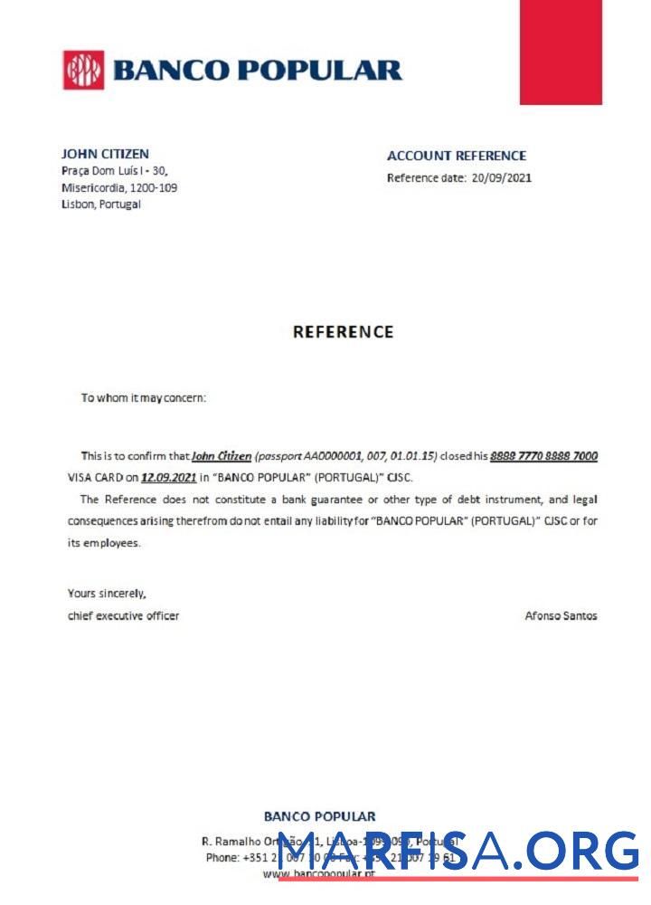 Downloadable Portugal Banco Popular closure reference sample